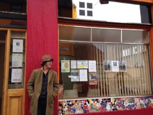 Old School guy being cool outside Venue 4
